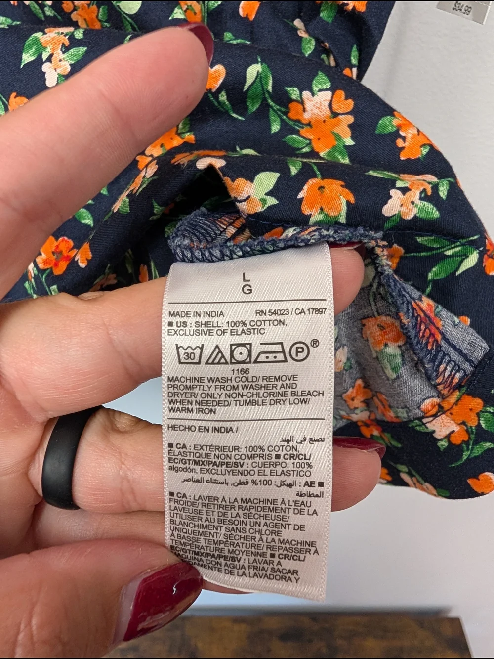 Old Navy Black Floral Square-Neck Puff Sleeve Blouse